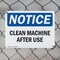 Signmission Clean Machine After Use OSHA Notice Sign, Plastic, 10in W x 7in L, 2PK OS-2PACK-NS-P-710-L-15347 - alternate 6